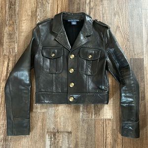 Ralph Lauren Leather Jacket Size Large